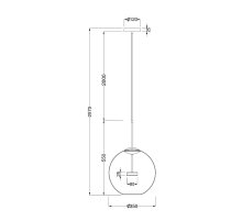 Подвесной светодиодный светильник Maytoni Cometa MOD056PL-L12G3K
