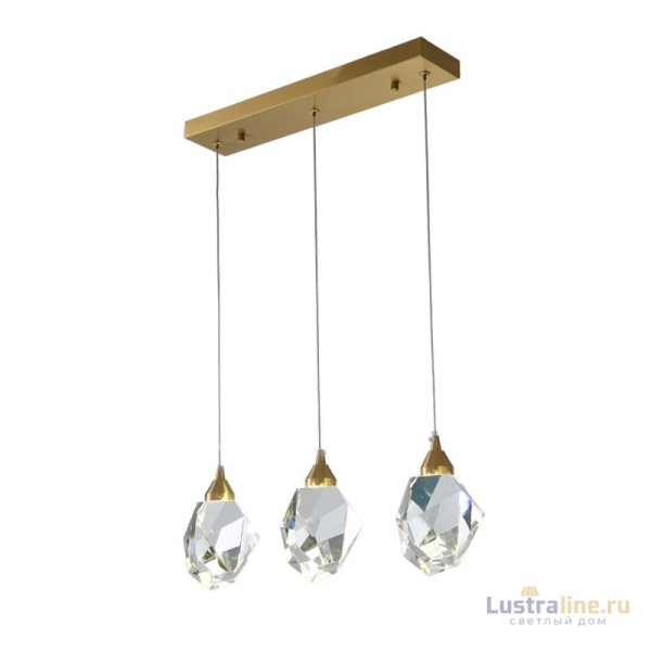 Подвесной светильник Delight Collection Crystal rock II 9701P/3L brass Подвесной светильник Delight Collection Crystal rock II 9701P/3L brass