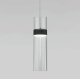 Подвесной светильник Eurosvet Lumen 50244/1 LED черный/прозрачный a061288