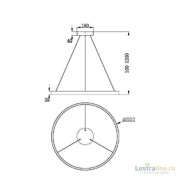 Подвесной светильник Maytoni Rim MOD058PL-L42BSK