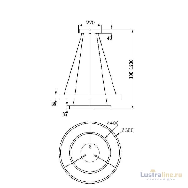 Подвесной светильник Maytoni Rim MOD058PL-L55BSK