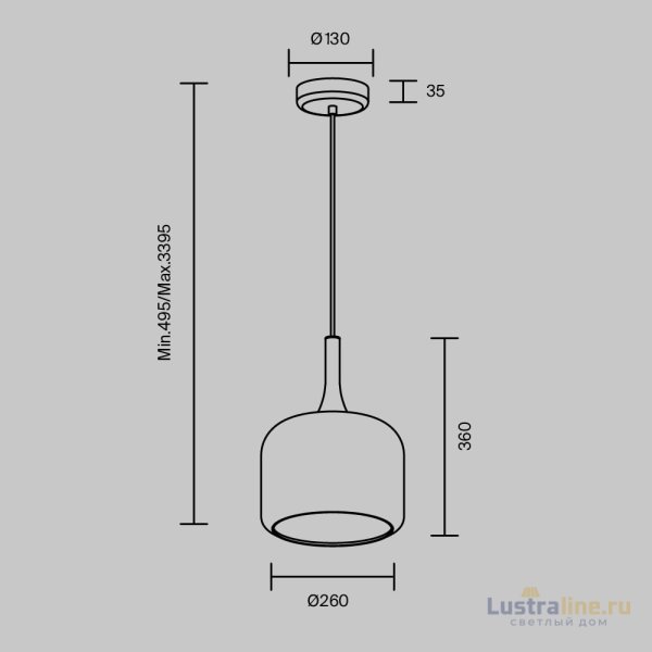 Подвесной светильник Maytoni Spirito MOD286PL-L18G3K Подвесной светильник Maytoni Spirito MOD286PL-L18G3K