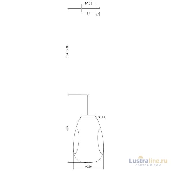Подвесной светильник Maytoni Mabell P013PL-01G