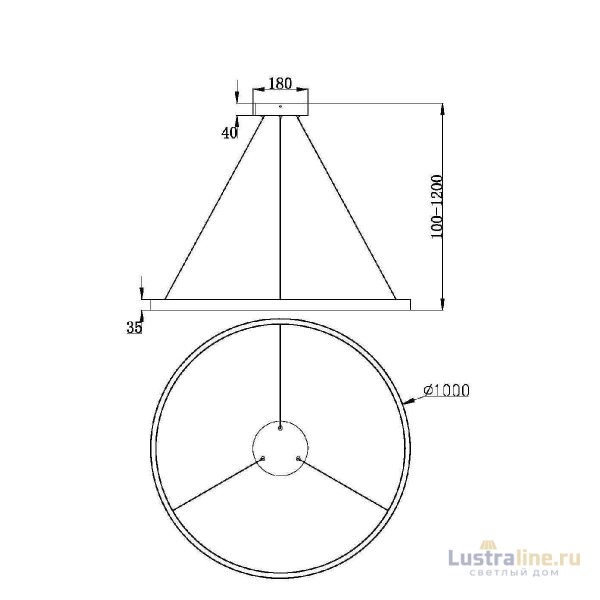 Подвесной светильник Maytoni Rim MOD058PL-L54BK