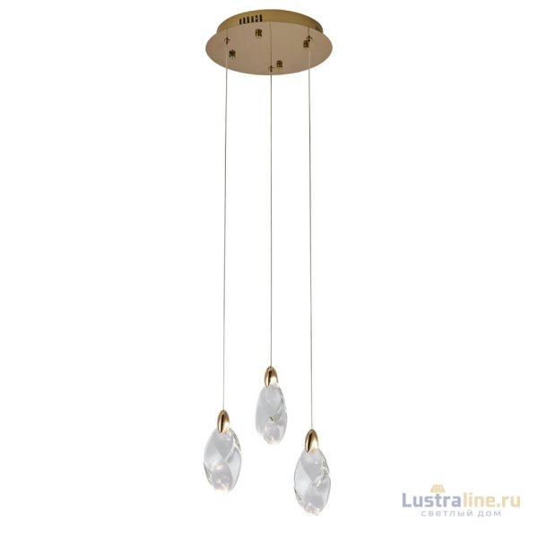 Подвесной светильник Delight Collection OD2439-3 gold/clear Подвесной светильник Delight Collection OD2439-3 gold/clear