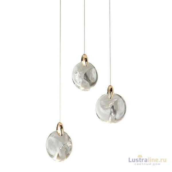 Подвесной светильник Delight Collection OD2440-3 gold/clear Подвесной светильник Delight Collection OD2440-3 gold/clear