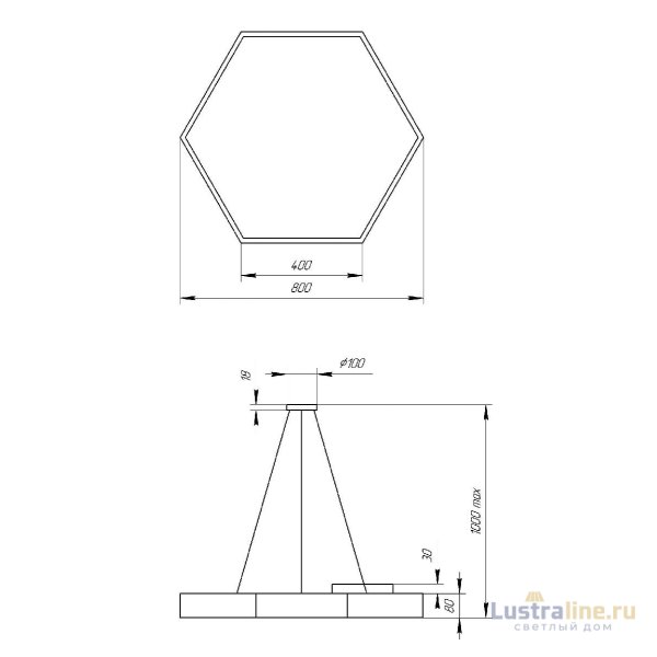 Подвесной светильник Эра Geometria SPO-122-W-40K-066 Б0050552
