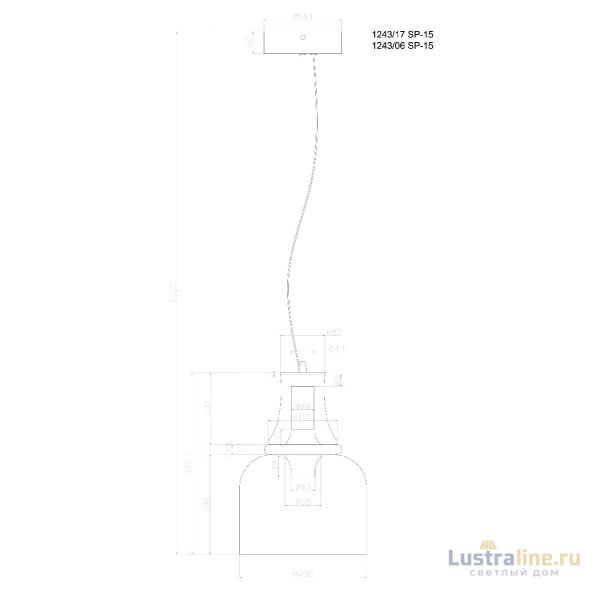 Подвесной светильник Divinare Volturn 1243/06 SP-15