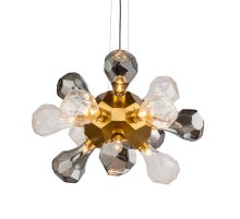 Подвесной светильник Delight Collection KR1197P-12 brass, smoky/clear