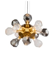 Подвесной светильник Delight Collection KR1197P-12 brass, smoky/clear