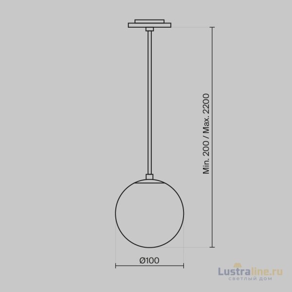 Подвесной светильник Maytoni Luna P039PL-5W3K-10INS-B Подвесной светильник Maytoni Luna P039PL-5W3K-10INS-B