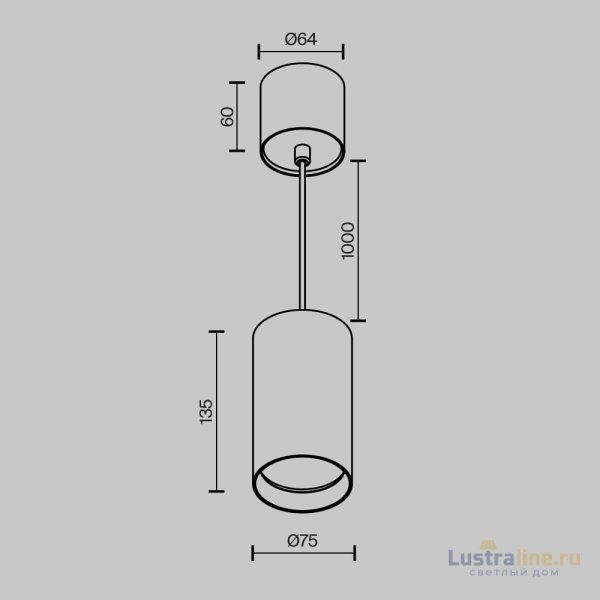 Подвесной светильник Maytoni Vol P100PL-20W3K-BS Подвесной светильник Maytoni Vol P100PL-20W3K-BS