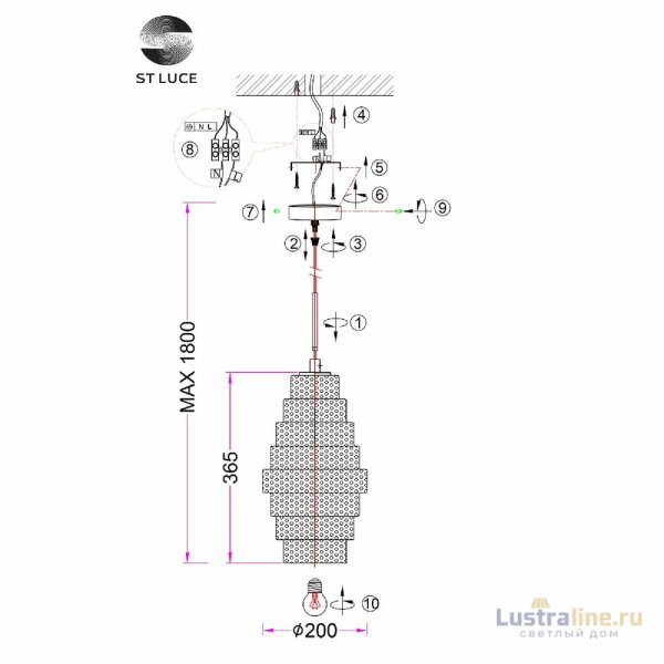 Подвесной светильник ST Luce Rexite SL1001.103.01