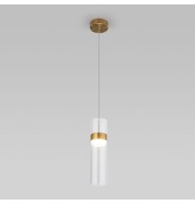 Подвесной светильник Eurosvet Lumen 50244/1 LED латунь/прозрачный a061286