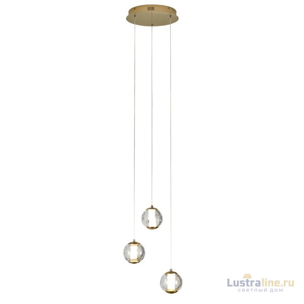 Подвесной светильник Delight Collection OD2437-3 gold/clear Подвесной светильник Delight Collection OD2437-3 gold/clear