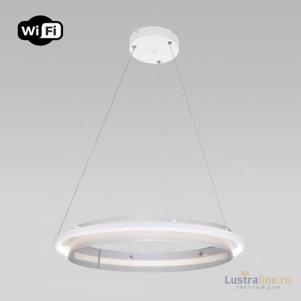 Подвесной светильник Eurosvet Imperio 90241/1 белый/ серебро Smart