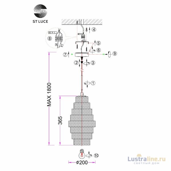 Подвесной светильник ST Luce Rexite SL1001.213.01