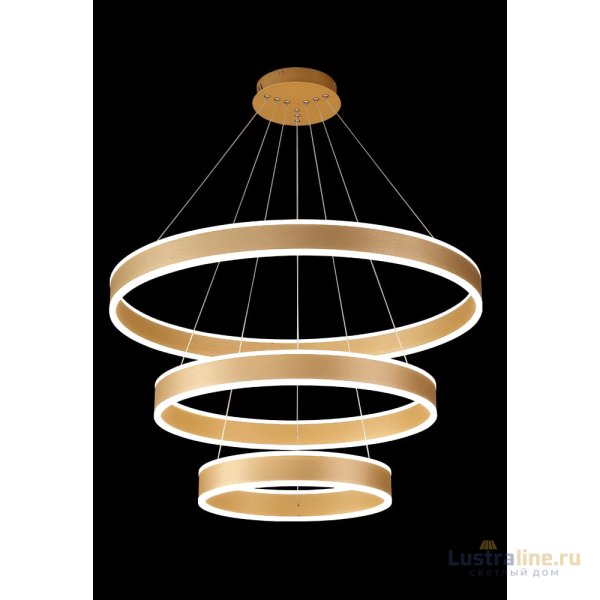 Подвесной светодиодный светильник Crystal Lux MUCHOS SP158W LED D400+600+800 GOLD Подвесной светодиодный светильник Crystal Lux MUCHOS SP158W LED D400+600+800 GOLD