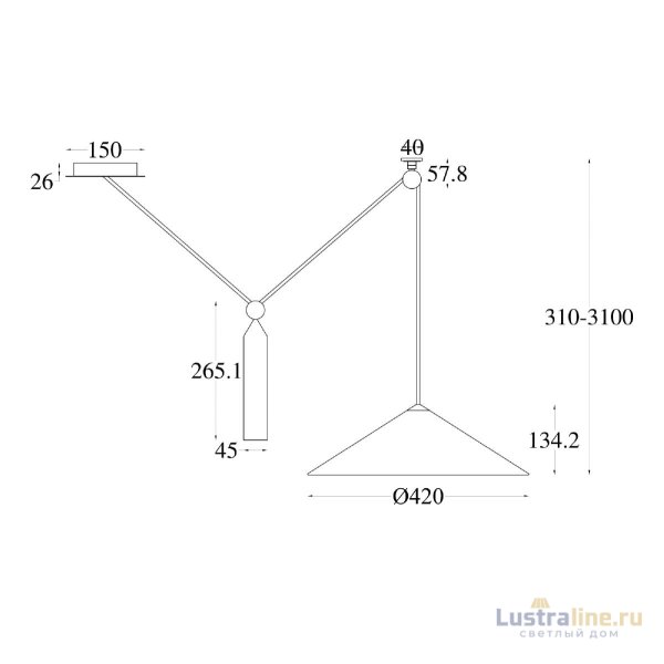 Подвесной светильник Maytoni Technical Peso P080PL-01W