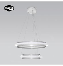 Подвесной светильник Eurosvet Imperio 90241/2 белый/ серебро Smart