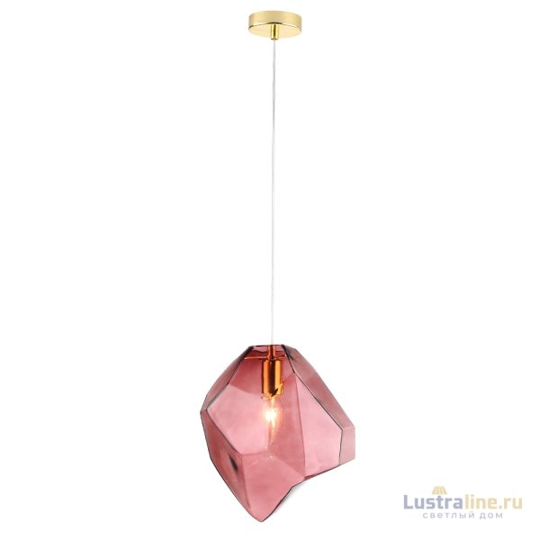 Подвесной светильник Crystal Lux NUESTRO SP1 GOLD/PINK Подвесной светильник Crystal Lux NUESTRO SP1 GOLD/PINK