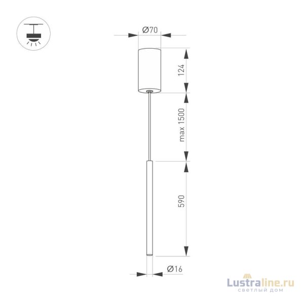 Подвесной светильник Arlight SP-Umbra-Hang-V-L600-10W Warm3000 036949