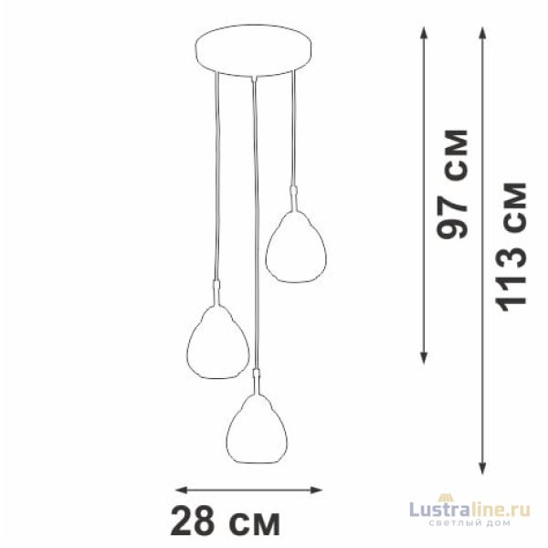 Подвесной светильник Vitaluce V4704-1/3S