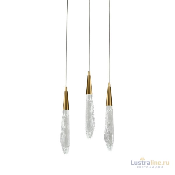 Подвесной светильник Delight Collection OD2438-3 gold/clear Подвесной светильник Delight Collection OD2438-3 gold/clear