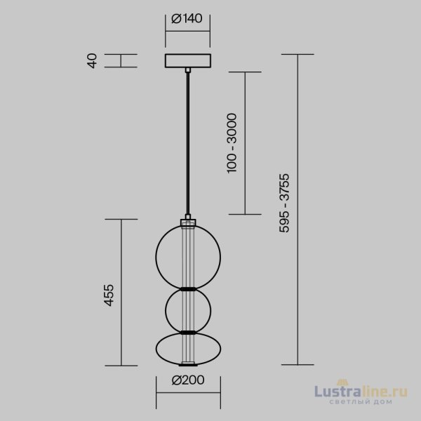 Подвесной светильник Maytoni Futuro MOD307PL-L24B3K Подвесной светильник Maytoni Futuro MOD307PL-L24B3K