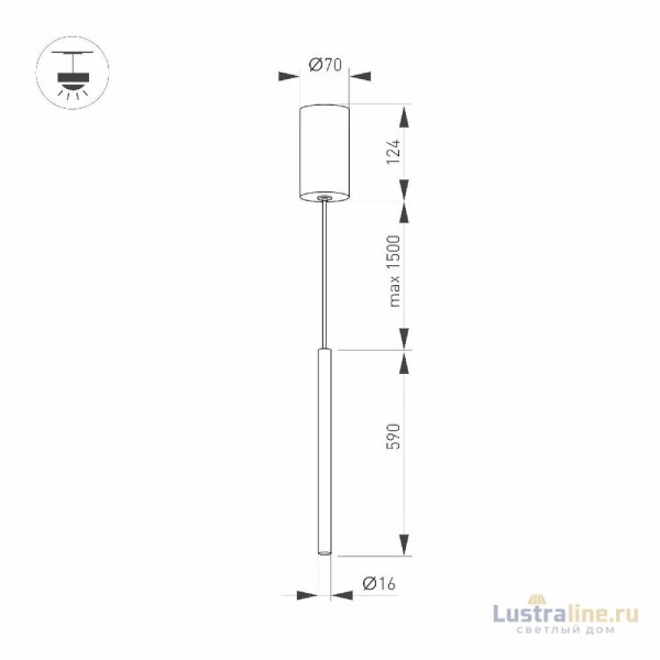 Подвесной светильник Arlight SP-UMBRA-HANG-V-L600-10W Warm3000 036948(1)