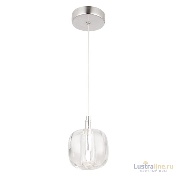 Подвесной светильник Crystal Lux BOX SP1 CHROME/TRANSPARENT Подвесной светильник Crystal Lux BOX SP1 CHROME/TRANSPARENT