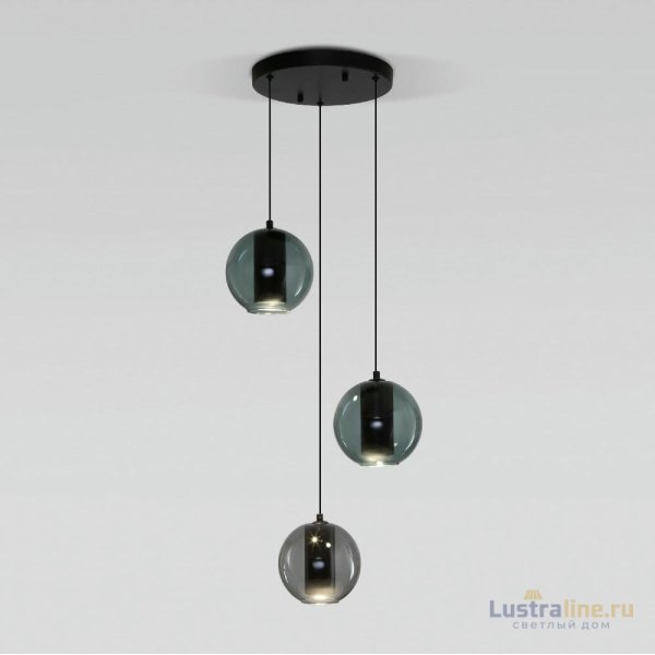 Подвесной светильник Eurosvet Cobble 50258/3 LED дымчатый/бирюзовый a064555