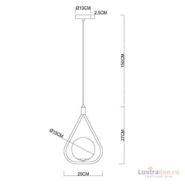 Подвесной светильник Arte Lamp Matisse A7764SP-1BK
