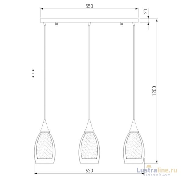 Подвесной светильник Eurosvet Cosmic 50285/3 черный жемчуг