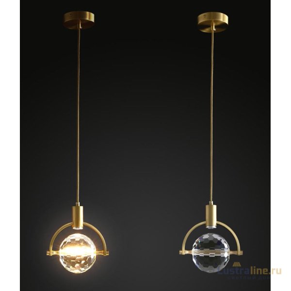 Подвесной светильник DeLight Collection 2121P/A brass/clear Подвесной светильник DeLight Collection 2121P/A brass/clear
