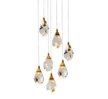 Подвесной светильник Delight Collection Crystal rock II 9701P/7R brass