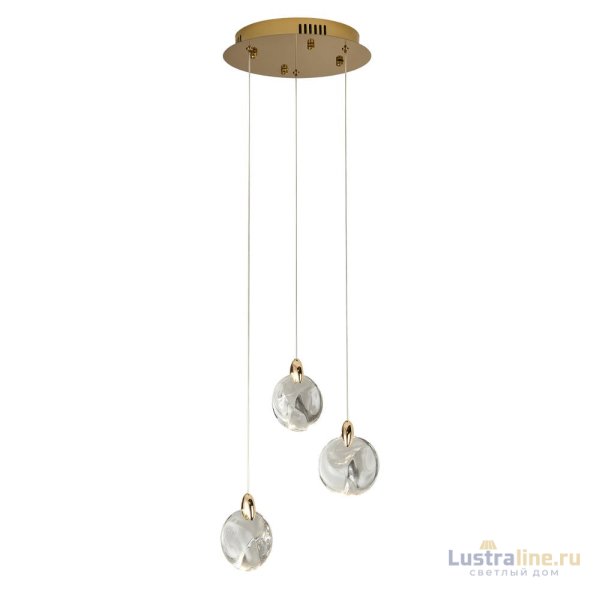Подвесной светильник Delight Collection OD2440-3 gold/clear Подвесной светильник Delight Collection OD2440-3 gold/clear