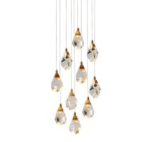 Подвесной светильник Delight Collection Crystal rock II 9701P/10R brass