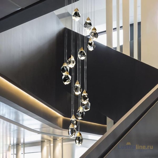 Подвесной светильник Delight Collection Crystal rock II 9701P/15R brass Подвесной светильник Delight Collection Crystal rock II 9701P/15R brass