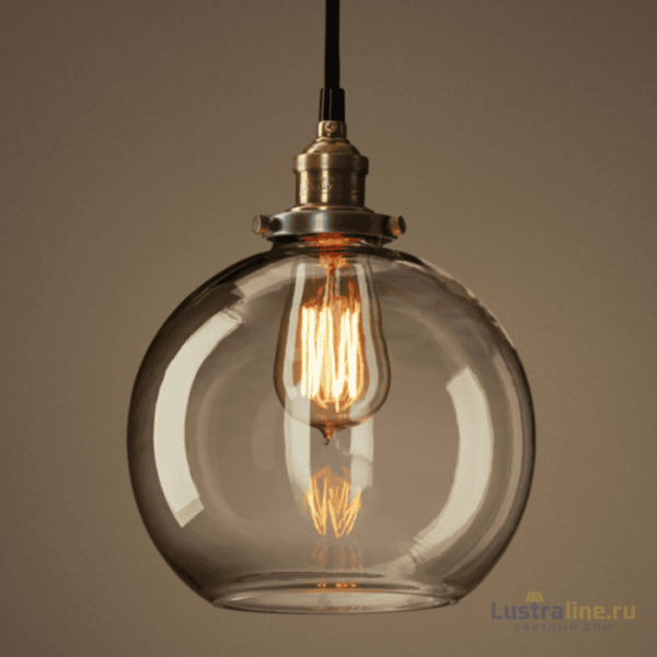 Подвесной светильник ImperiumLoft Loft Clear Glass Sphere Cloche 191634-22 Подвесной светильник ImperiumLoft Loft Clear Glass Sphere Cloche 191634-22