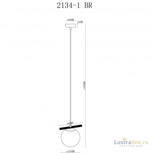 Подвесной светильник iLamp Golden 2134-1 BR Подвесной светильник iLamp Golden 2134-1 BR