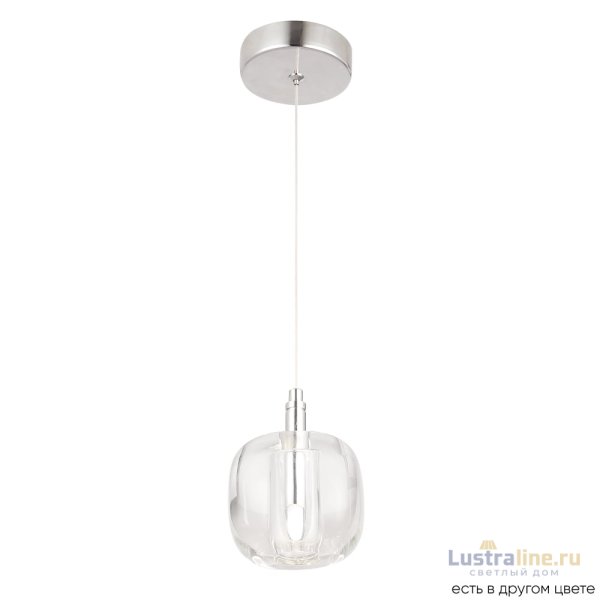 Подвесной светильник Crystal Lux BOX SP1 CHROME/TRANSPARENT Подвесной светильник Crystal Lux BOX SP1 CHROME/TRANSPARENT