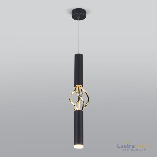 Подвесной светодиодный светильник Eurosvet Lance 50191/1 LED черный/золото Подвесной светодиодный светильник Eurosvet Lance 50191/1 LED черный/золото