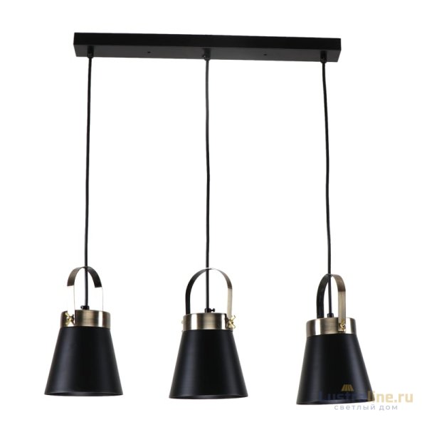 Подвесной светильник IMEX MD.3607-3-P BK+AB Подвесной светильник IMEX MD.3607-3-P BK+AB