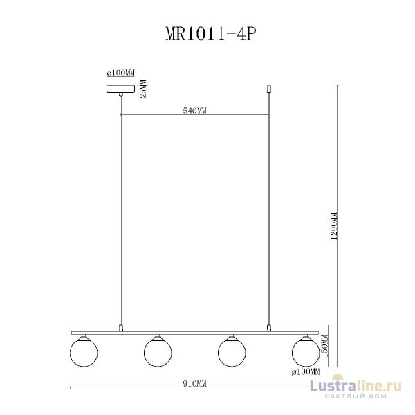 Подвесной светильник MyFar Stacy MR1011-4P Подвесной светильник MyFar Stacy MR1011-4P