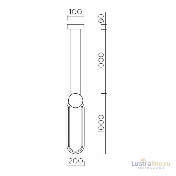 Подвесной светильник LED4U 8576 BK