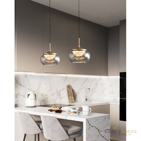 Подвесной светильник Delight Collection MT9128-1H gold/smoke Подвесной светильник Delight Collection MT9128-1H gold/smoke