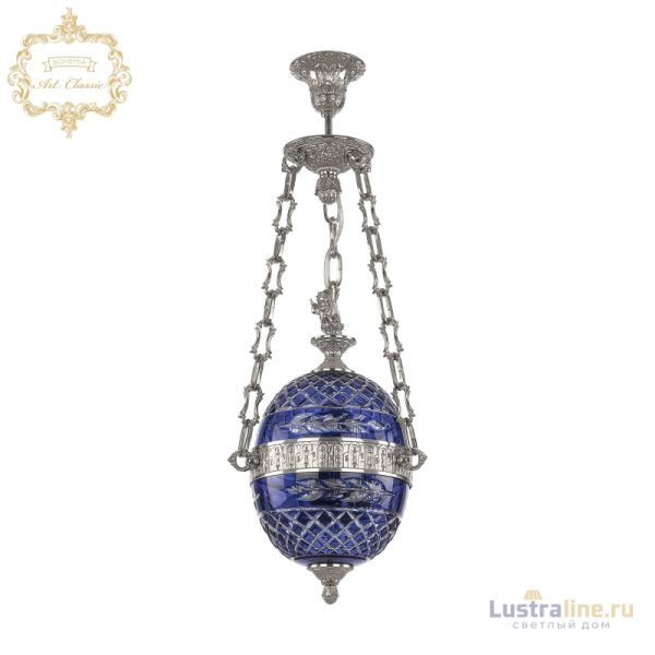 Подвесной светильник Art Classic 34.1000P.20.Ni.Clear-Blue.H-1J.FA3S