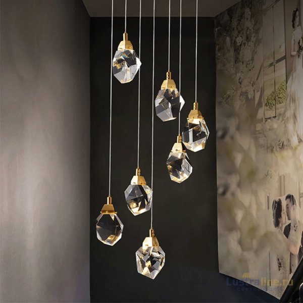 Подвесной светильник Delight Collection Crystal rock MD-020B-7 gold Подвесной светильник Delight Collection Crystal rock MD-020B-7 gold