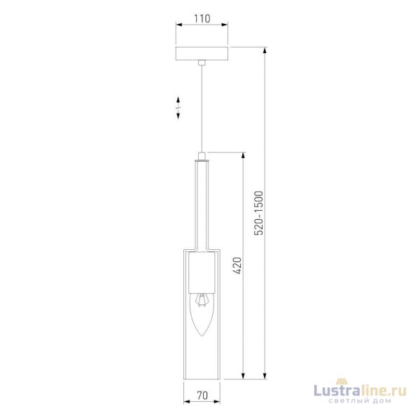 Подвесной светильник Eurosvet Graf 50226/1 янтарный
